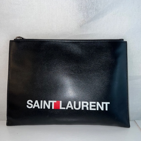 Saint Laurent - Vintage Rive Gauche Logo - Pouch - Smooth Leather - Gift Set/Box - Picture 15 of 16